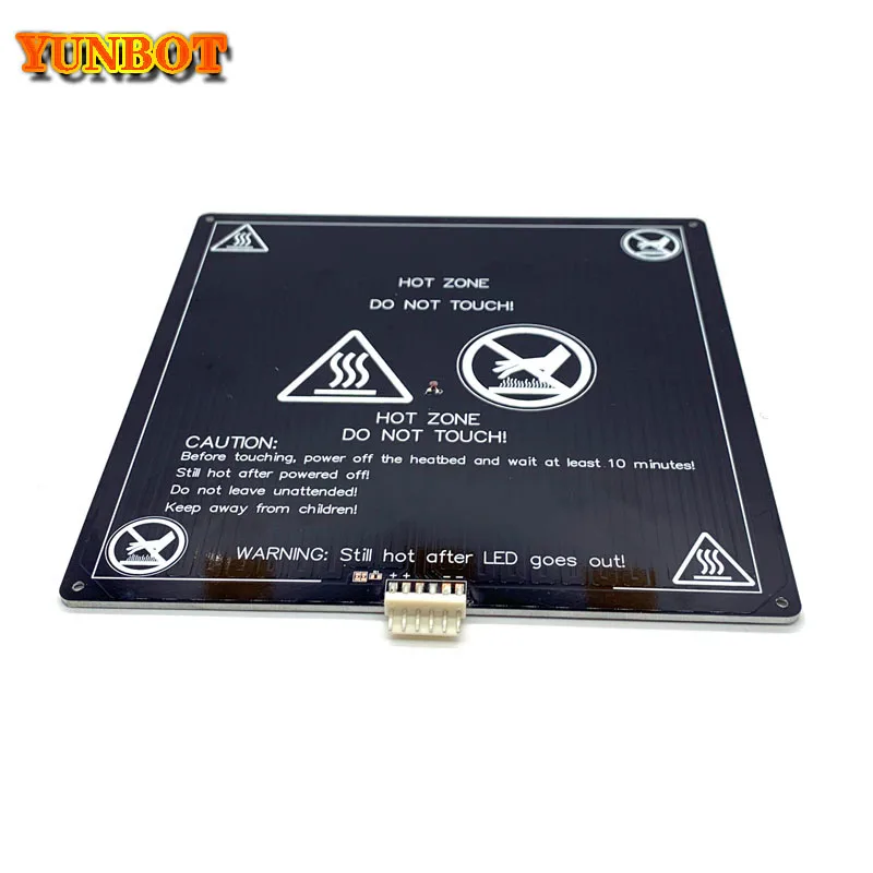 3D Printer Parts black MK3 220*220*3MM heatbed latest Aluminum heated bed for Hot-bed Support 12V130W 3d printer accessrioes
