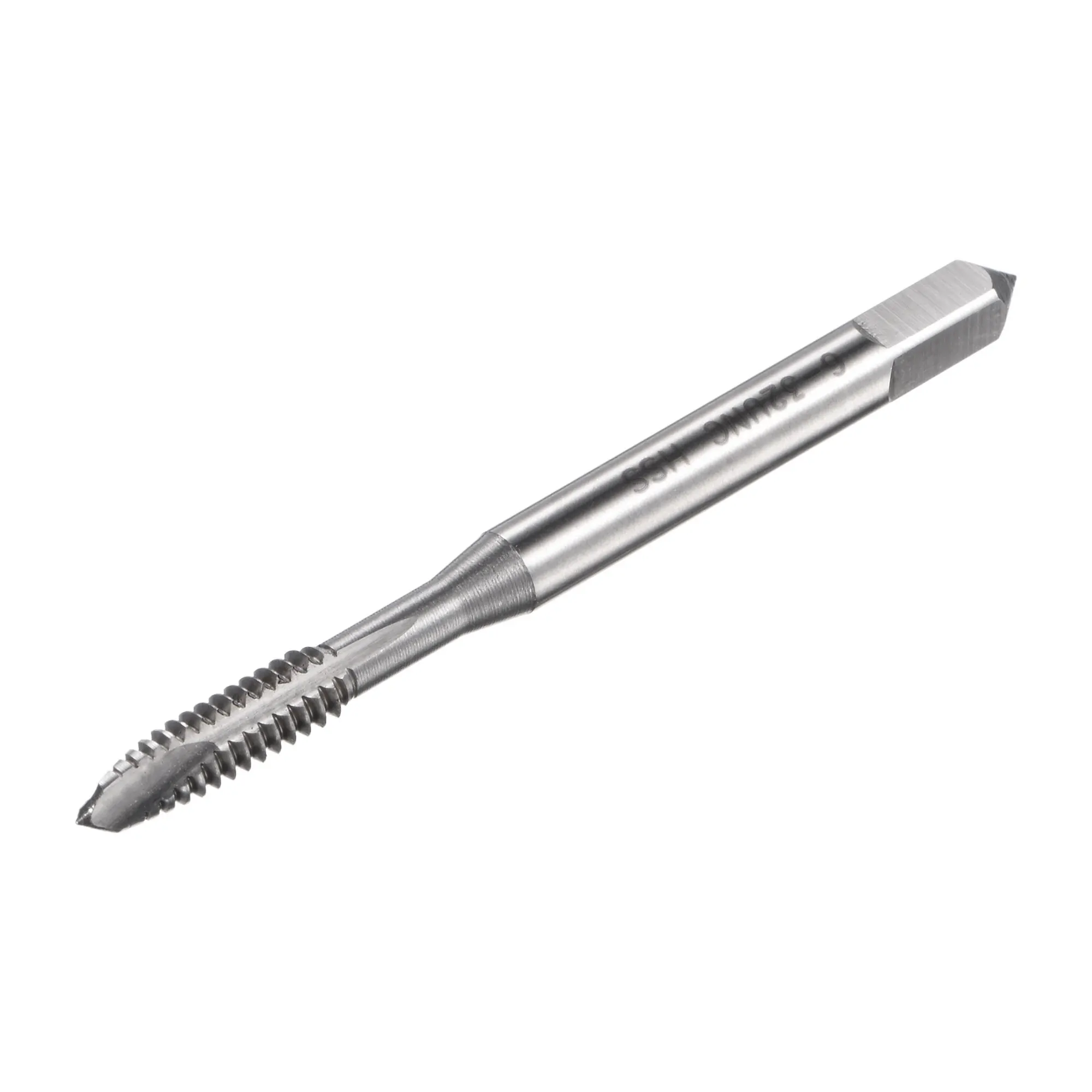 Uxcell Spiral Point Threading Tap 6-32 UNC, HSS (High Speed Steel) Machine Thread Screw Tap 3 Straight Flutes Uncoated