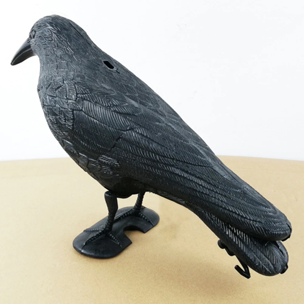 HOT SALES！！！Plastic Simulated Crow Decoy Garden Bird Scarer Mice Pest Control Deterrent Wholesale Dropshipping