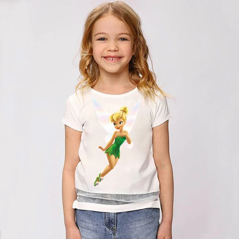 Tinker Bell fusibile Patch fai da te ragazza Iron-on trasferimento di calore adesivi t-shirt/felpa Patch per abbigliamento decorazioni