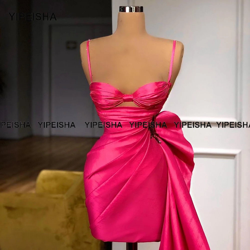 Yipeisha Chân Váy Xòe Caro Mini Tiệc Cocktail Áo Vỏ Bọc Có Thể Tháo Rời Vũ Hội Đầm Sexy Áo Dây De Bal Cuộc Thi Áo Tùy Chỉnh