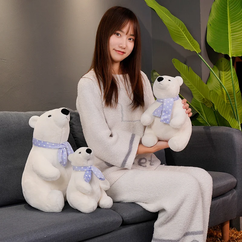 Kawaii Polar Bear Plush Toys For Children Soft Stuffed Animal Doll Soft Toys Lovely Girl Toys Christmas Gift Kawaii Home Decor