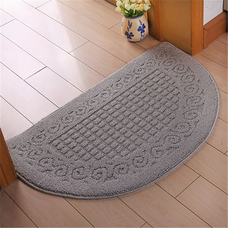 

Semicircle Bathroom Mat Floor Carpet Entrance Bedroom Foot Pad 38*58/48*78cm Water Absorption Non-slip Bath Rugs Kitchen Carpets