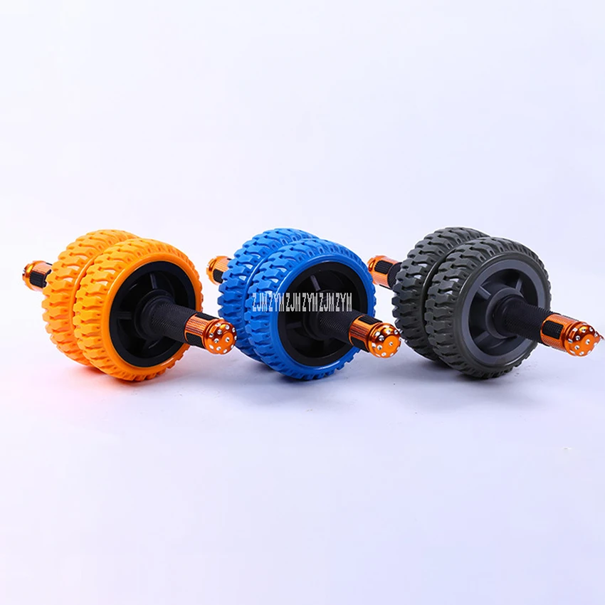 K9025 Ab Roller Wheel Double Bearing Silent Power Roller Double-Wheeled Ab Coaster Antiskid Solid Steel Abdominal Muscle Wheel