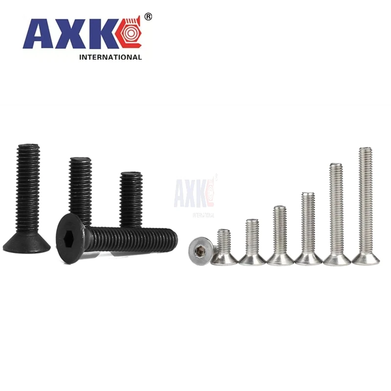 5-50pcs Allen Key Head Din7991 M2 M2.5 M3 M4 M5 M6 Stainless Steel 304 Or Black Hex Socket Flat Countersunk Head Screw