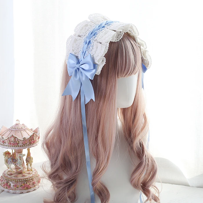 Japanese-Style Soft Girl Lolita White Lace Headdress Hair Band All-match Soft Girl Lolita Small Thing Hair Accessory KC