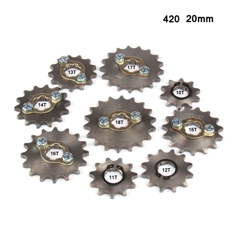 420 10T 11T 12T 13T 14T 15T 16T 17T 18T 19T Motorcycle Front Counter Sprocket for 70cc 110cc 125cc ATV Pit Bike