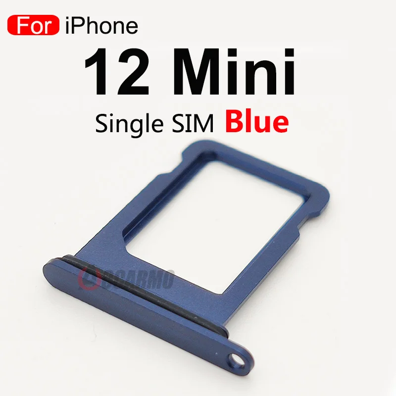 Aocarmo Sim Tray Holder For iPhone 12 mini Mini SIM Card Tray Slot Holder Adapter Socket Replacement Parts