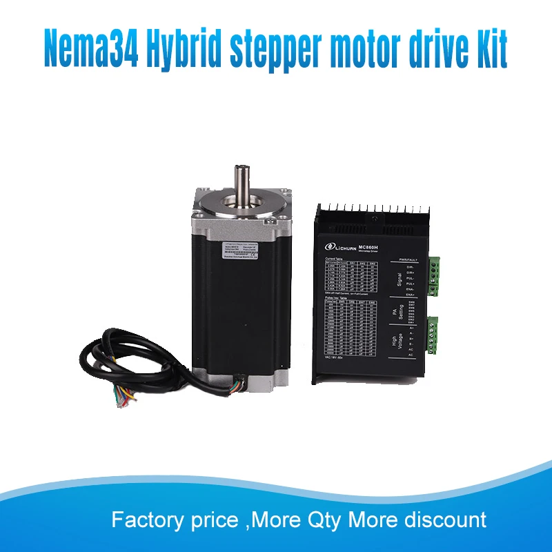 2ph NEMA 34 CNC Controller 12N.m 6A D14/12.7MM Nema34 Stepping Motor Driver Kit