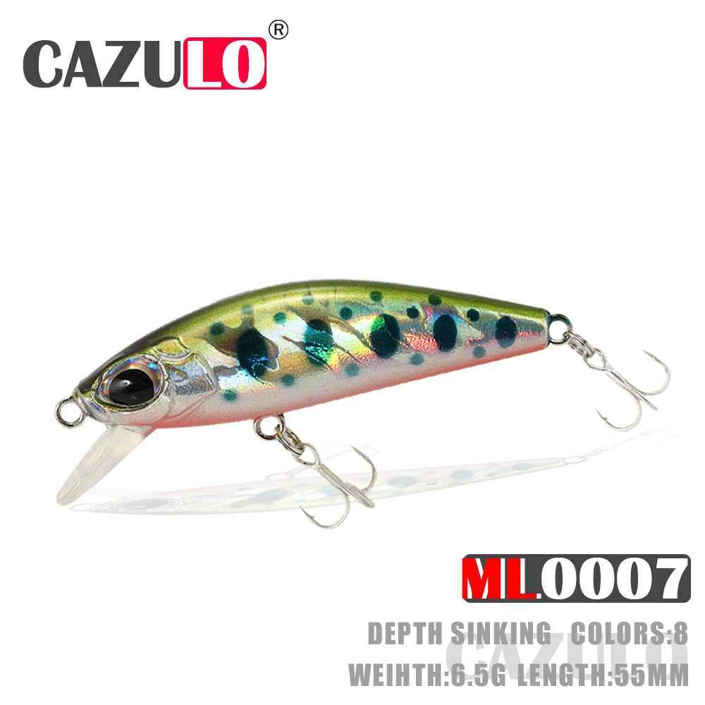 

Fishing Accessories Lures Minnow Isca Artificial Weights 6.5g 55mm Baits Sinking Wobblers Trolling For Carp Fish Goods Leurre