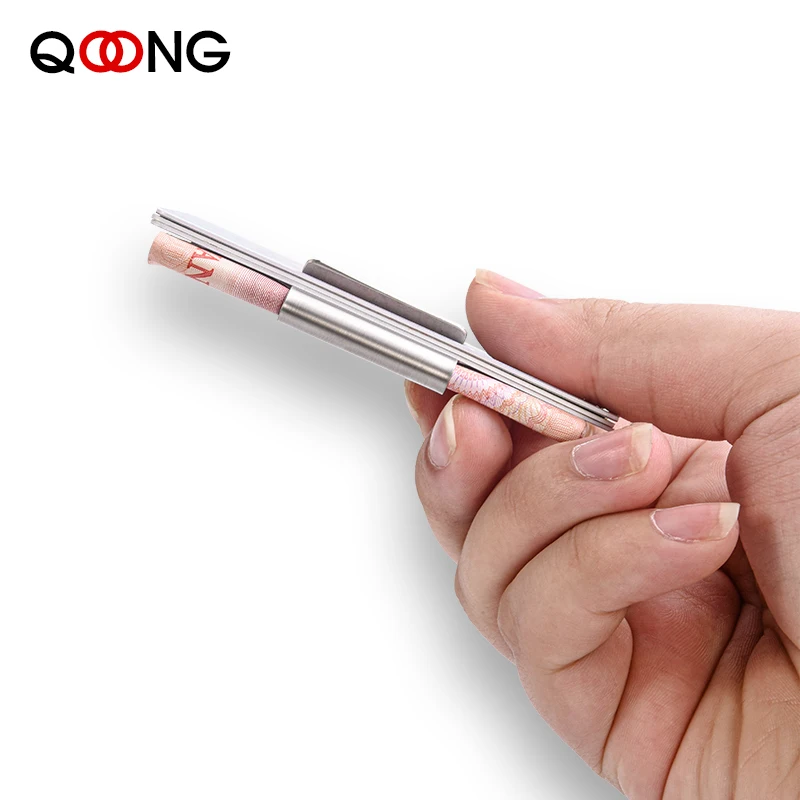 6.3*3 سنتيمتر مخصص حروف طبقة مزدوجة مقاطع المال المعدنية الفولاذ المقاوم للصدأ مزدوجة الوجهين بطاقة الائتمان حامل المال فاتورة النقدية المشبك