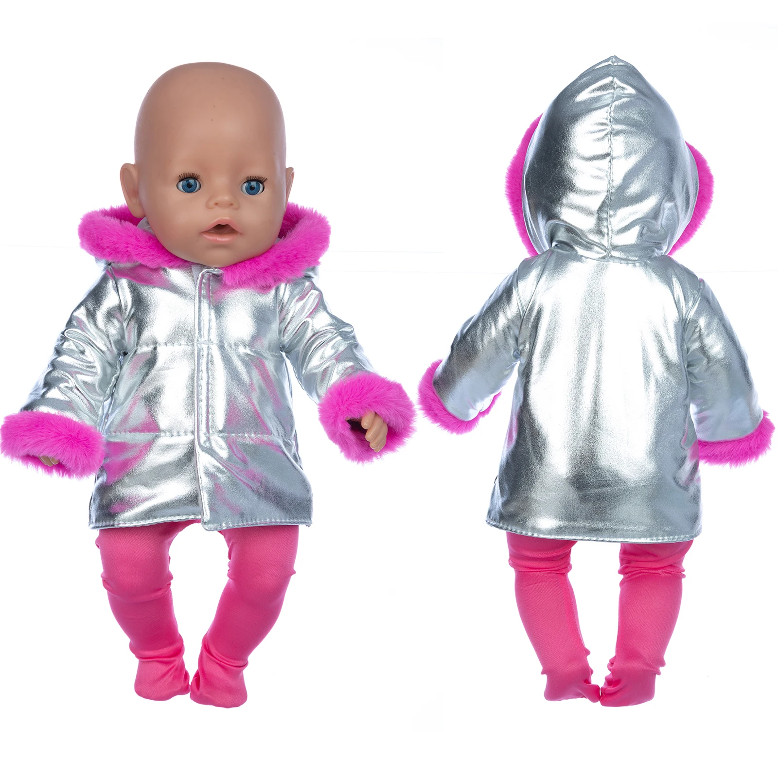 2023 New Down jacket + leggings Doll Clothes Fit For 18inch/43cm baby new born Doll clothes reborn Doll Accessories