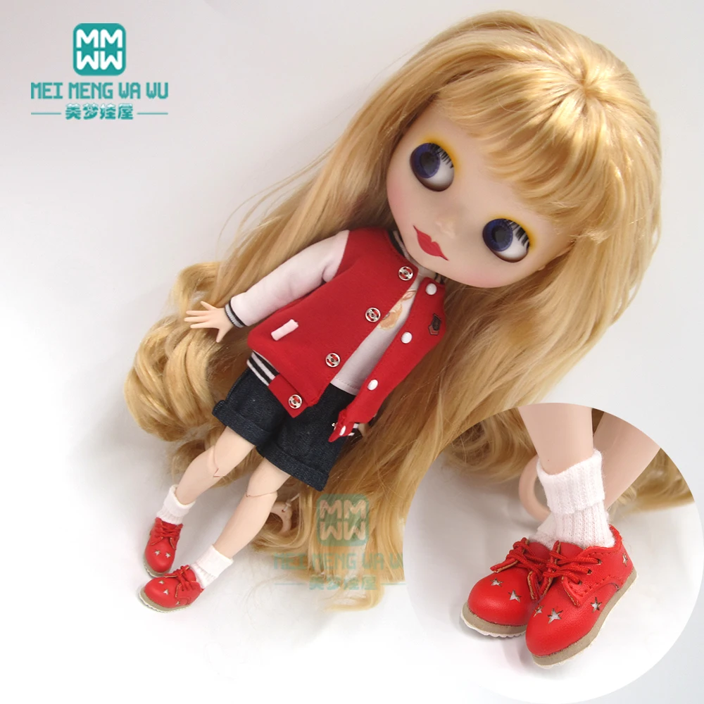 Blyth clothe fashion Baseball uniform, shorts, red shoes for Blyth Azone 1/6 doll accessories