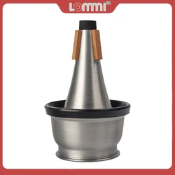 LOMMI Lighweight Bb Trumpet Aluminum Cup Mute D W Style Cornet Bucket Mute Vintage Trumpet Straight Silencer Practice Mute Cork