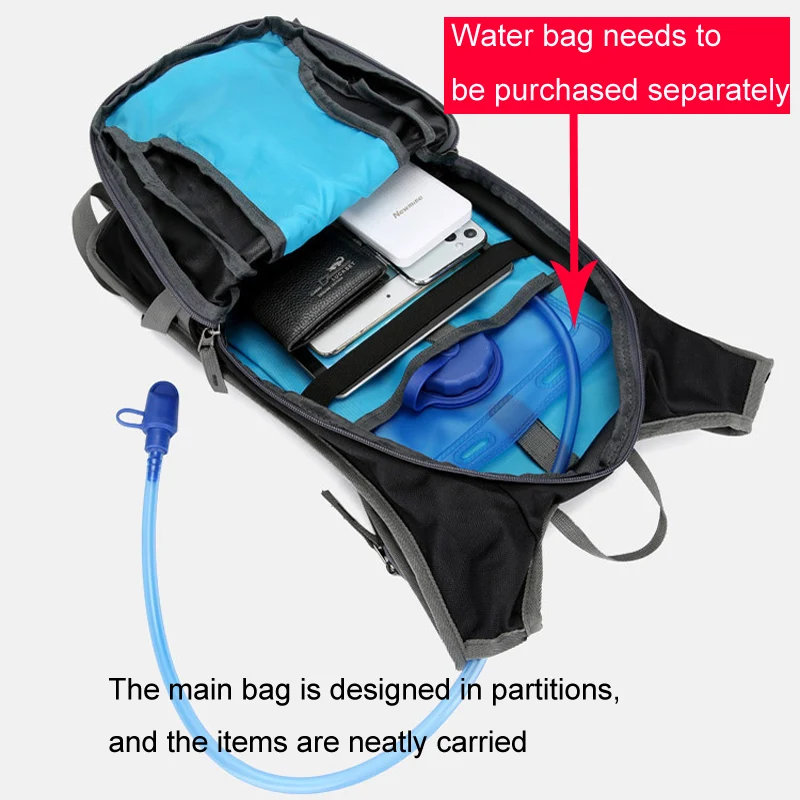 NEW 18L Sport Cycling Run Water Bag Storage Hydration Pocket Backpack Ultralight Hiking Bike Riding Pack Bladder Knapsack XA27TQ