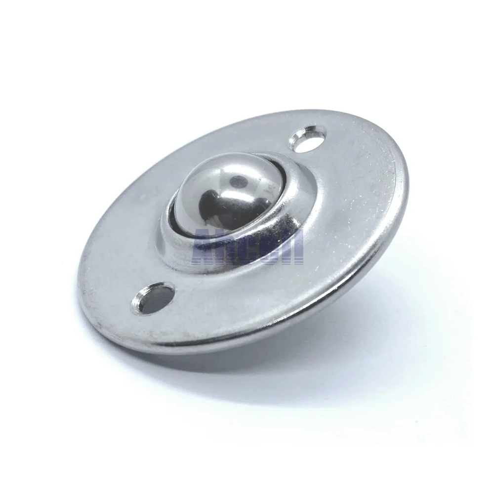 2pcs 304 Stainless Steel Furniture UFO Flying Saucer Flange Mount Ball Transfer Caster Desk Ahcell Wheel Conveyor Roller Castor