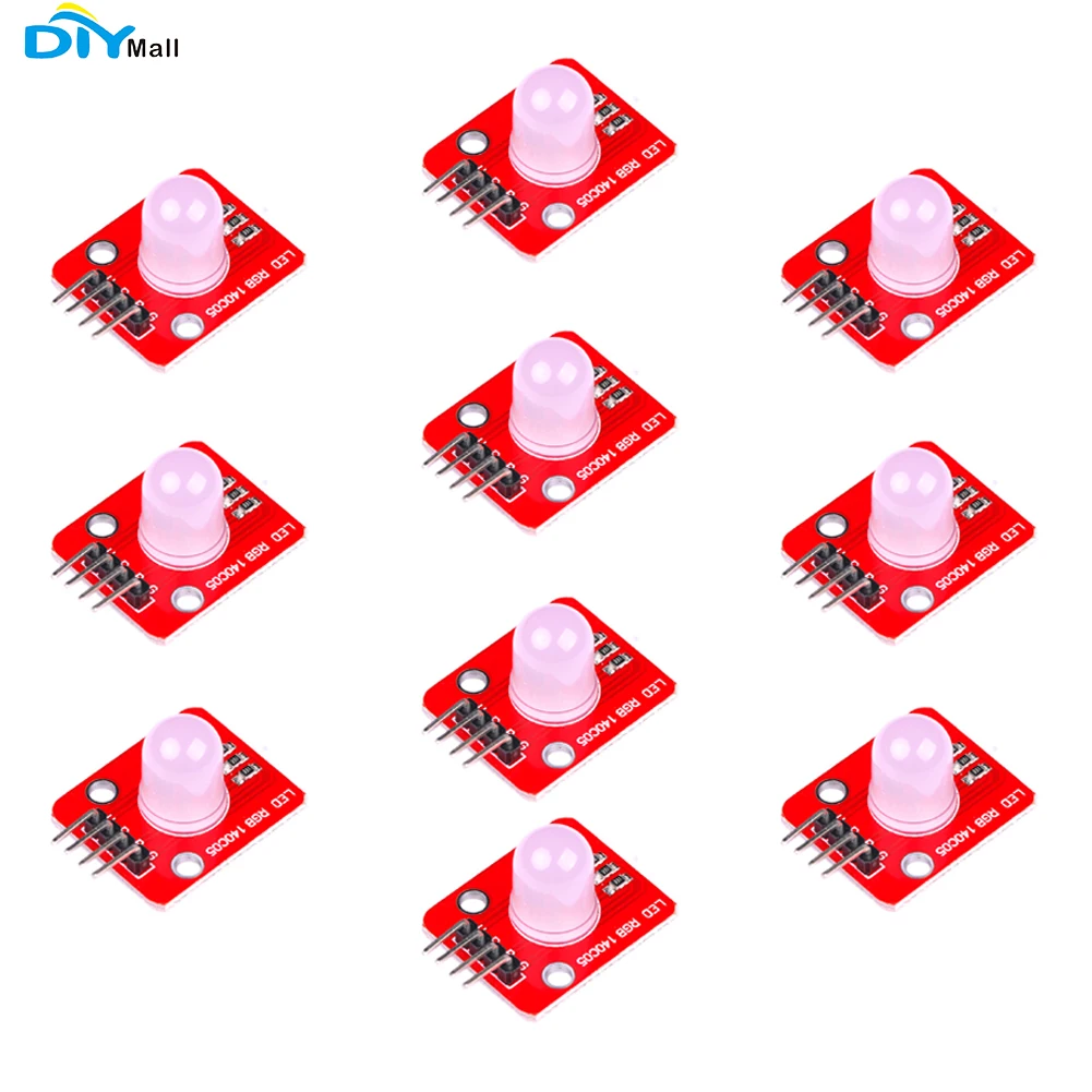 

10pcs/lot 10mm LED RGB Module 140C05 5V Highlight Difused Full Color PWM interface for Arduino MCU