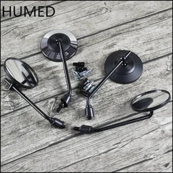 Vintage Universal Motorcycle Round Side Black View Mirror Motorbike e-bike Scooter 10mm 8mm Rearview Mirrors for GN GG