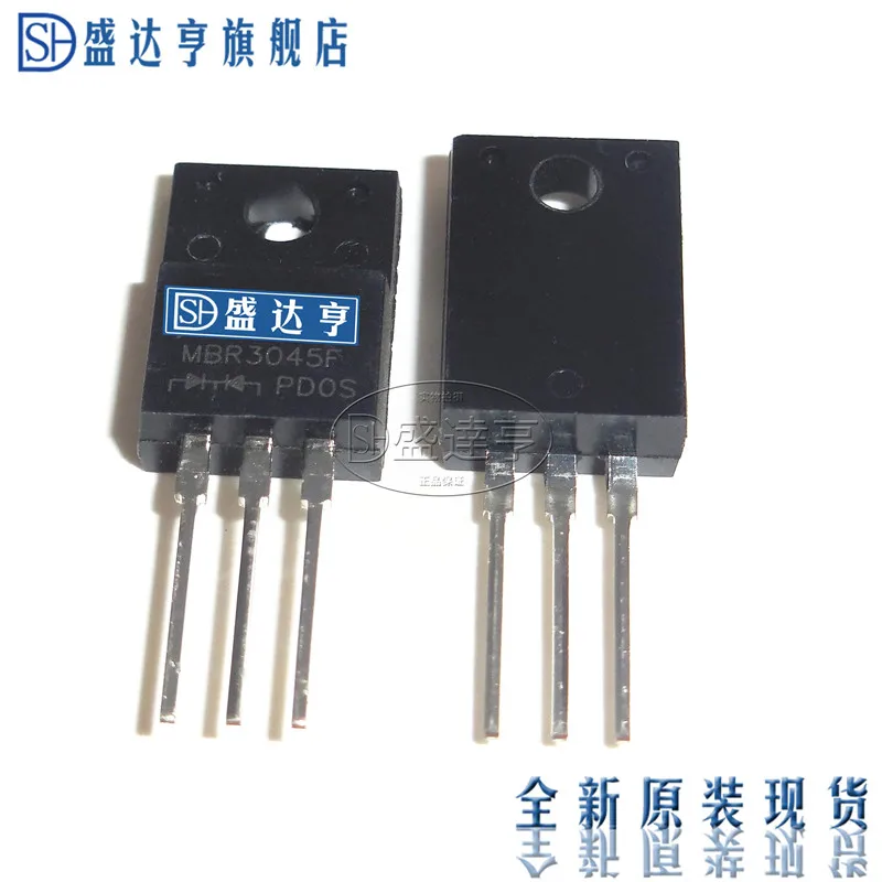 10Pcs/Lot MBR3045FCT MBR3045F 30A 45V TO220F   DIP Schottky Barrier Diode/