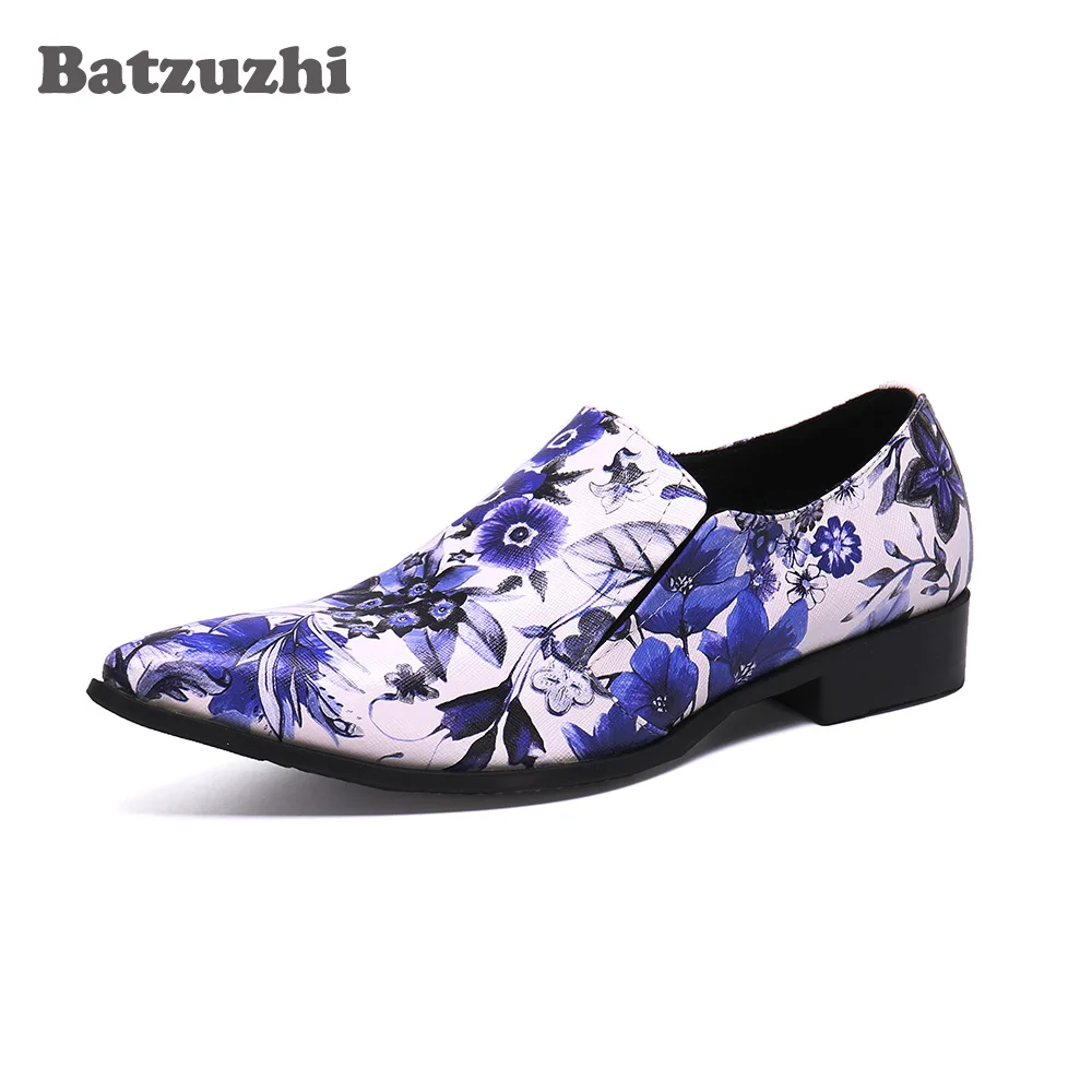 

Batzuzhi Pointed Toe Leather Shoes Men Chaussures Hommes Italian Type Fashion Men Shoes Designer's Leather Oxfords Party Shoes