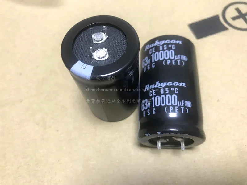 2024 NEW RUBYCON USC 63V10000UF 30X50mm electrolytic capacitor 10000uF/63v standard CE 85 degrees usc 10000uf 63v PET