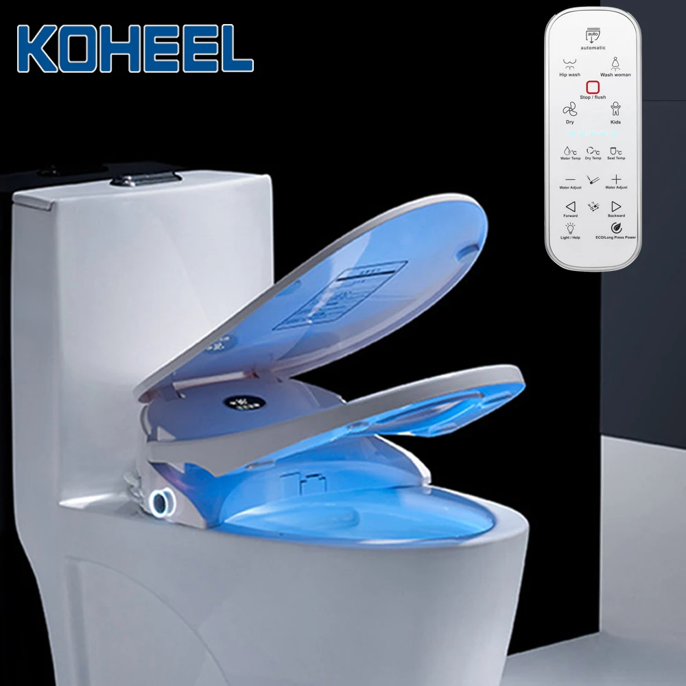 KOHEEL Intelligent Toilet Seat Temperare display Smart Toilet Cover Electric Remote Toilet Body Bidet Cleaner heating seats