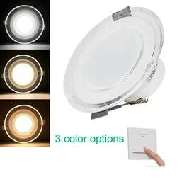 Diodo emissor de luz luz do painel acrílico downlight luz de teto 3 variação da temperatura de cor 110v 220v 5w 7w 9w conduziu a luz do ponto iluminação maior