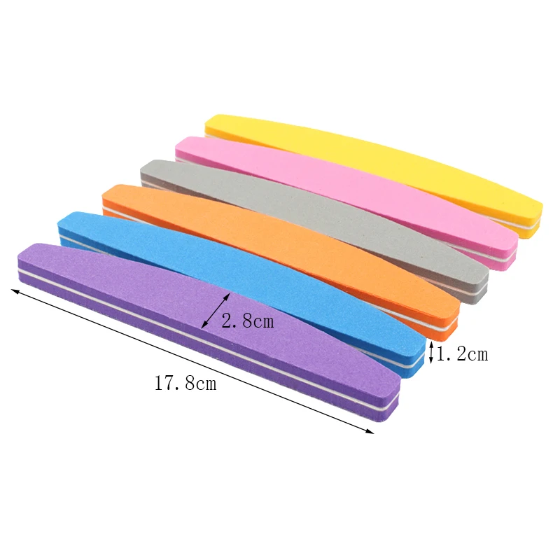 20Pcs/50Pcs Boot Schwamm Nagel Dateien Buffer 100/180 Bunte Schleifpapier Schaum Schleif Block Polieren Waschbar Maniküre Werkzeuge versorgung