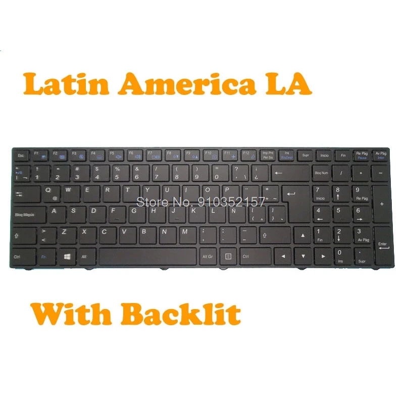 

Laptop Keyboard For CLEVO N250 N350DW CVM15F26LAJ4308 6-80-N7500-480-1 CVM15F36LA-43012 6-80-N25L0-480-1P Latin America LA