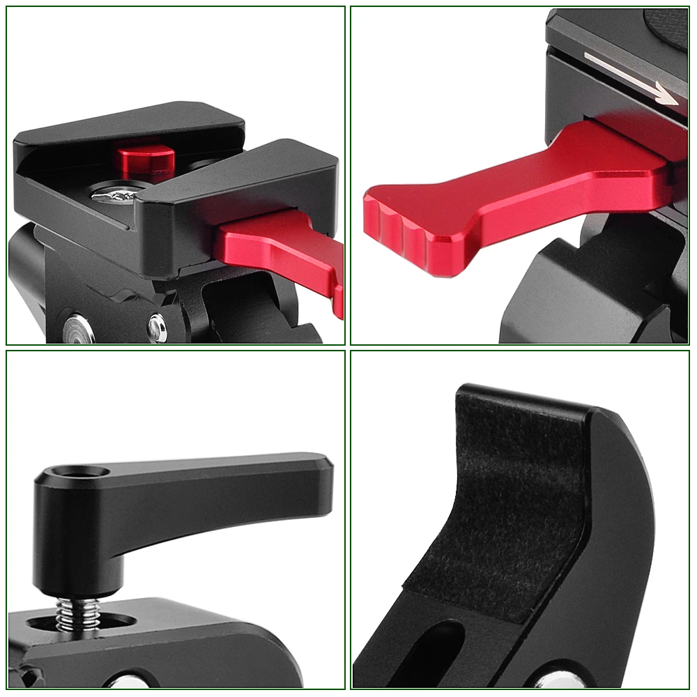 V-Mount Quick Release แผ่นอะแดปเตอร์ Super Clamp สำหรับกล้อง DSLR Video แบตเตอรี่ V-Mount ขาตั้งกล้องขา