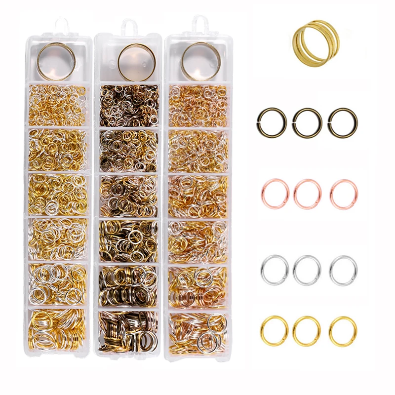 1Set 4/5/6/7/8/10mm DIY Jewelry Accessories Split Rings Single Circle Hooks Open Jump Rings For Jewelry Finding Making Supplies