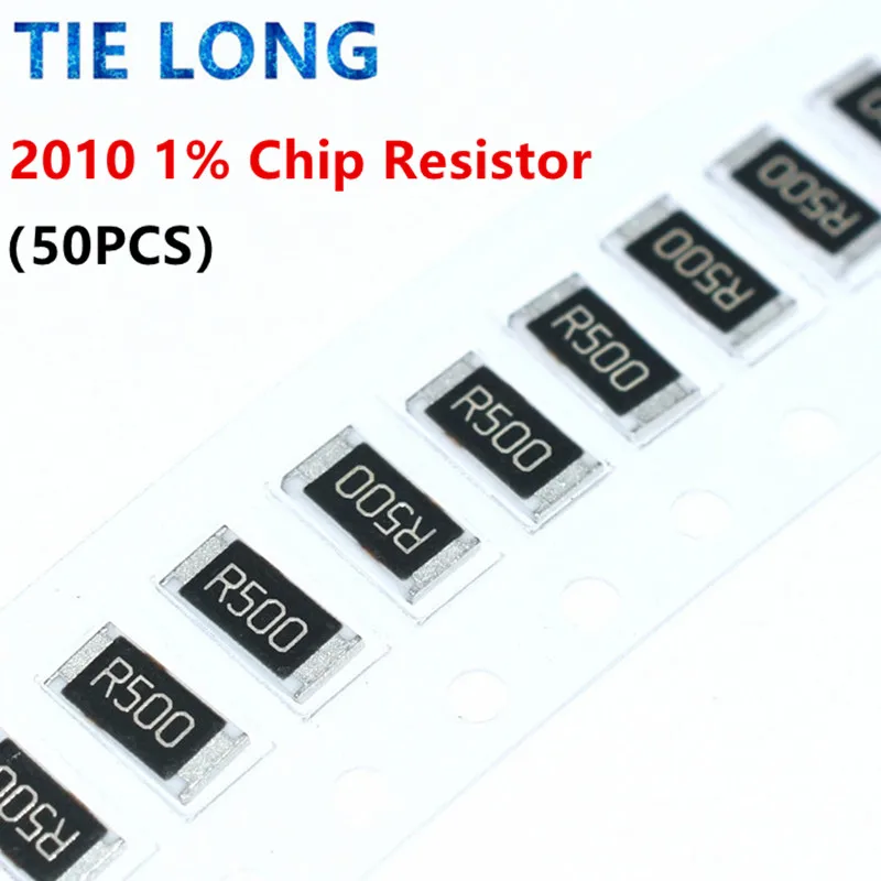 50pcs 2010 1% SMD resistor 0R ~ 10M 3/4W 0 1 10 100 150 220 330 ohm 1K 2.2K 10K 100K 220K 0R 1R 10R 100R 150R 220R 330R 470R 1M