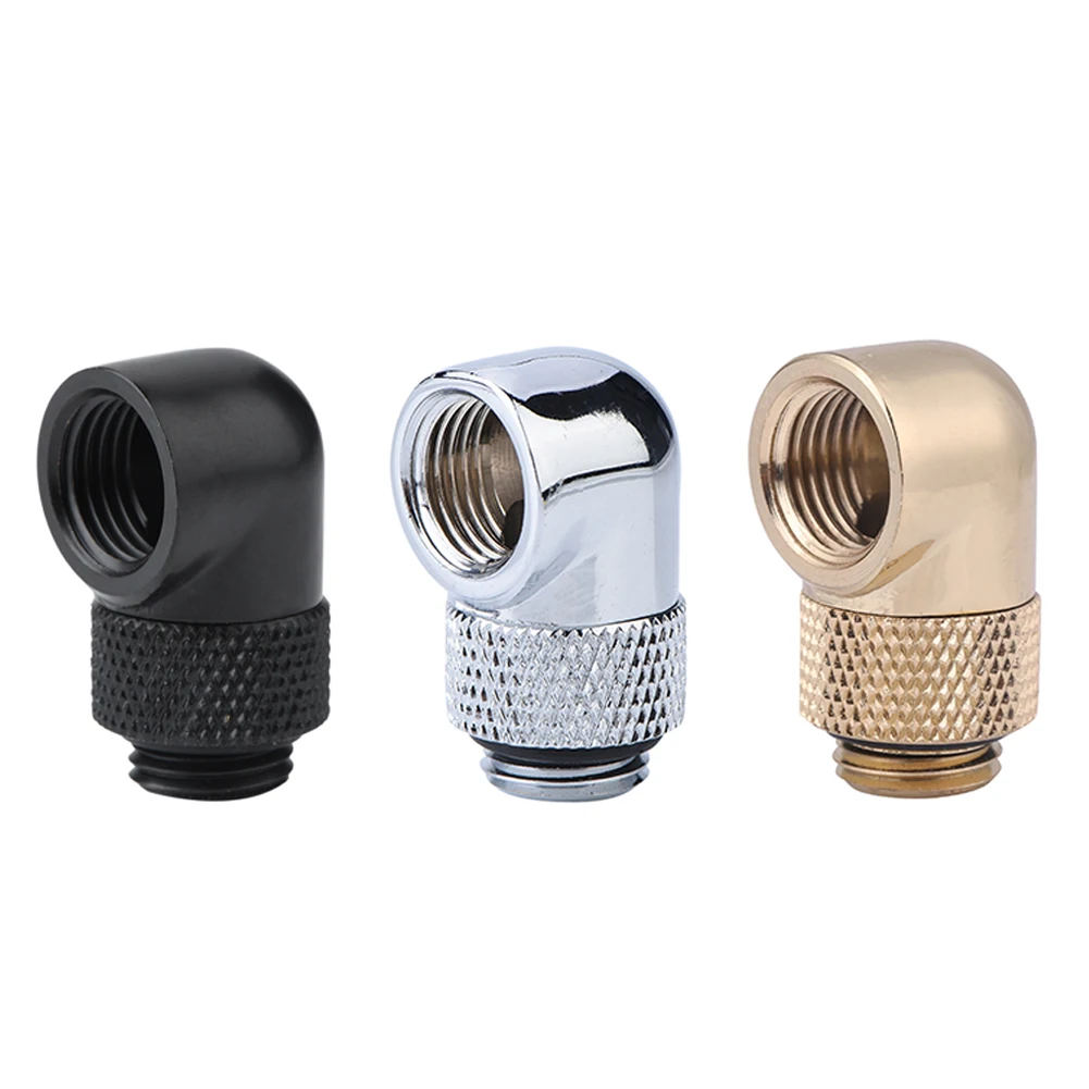 90 Degree  Elbow Fitting G1/4 Thread Hard Tube Fitting Connector Water Cooling Fittings for Computer Liquid Cooling System