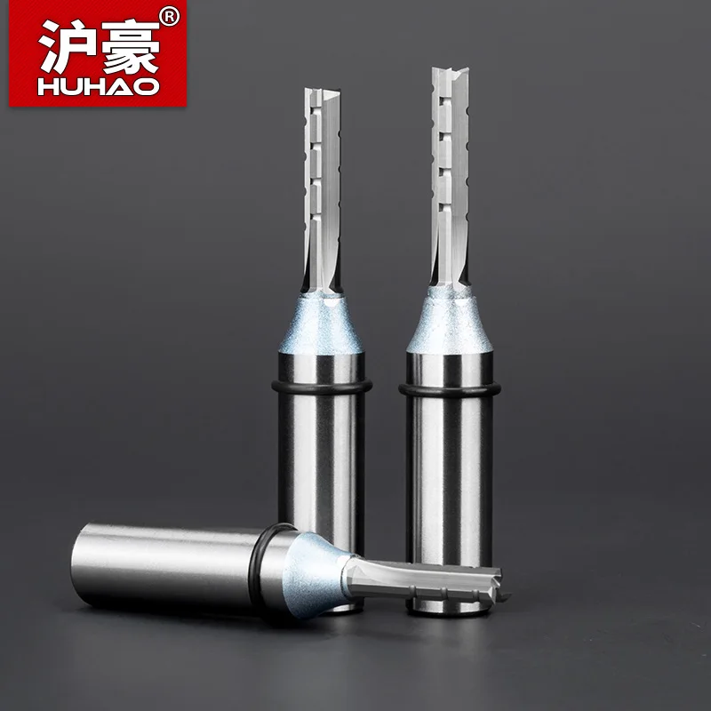 HUHAO 12.7mm 3 Flutes TCT Trimming Straight Milling Cutter For MDF Plywood Chipboard Hard Wood Drill Engraving Router Bit Endmil