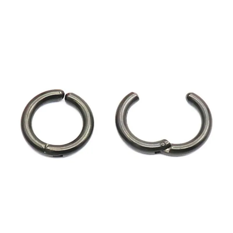 Große Creolen aus Edelstahl, 1 Paar, runde Form, 3 mm x 12 mm, Herren, Farbe: Schwarz. – Detail 1
