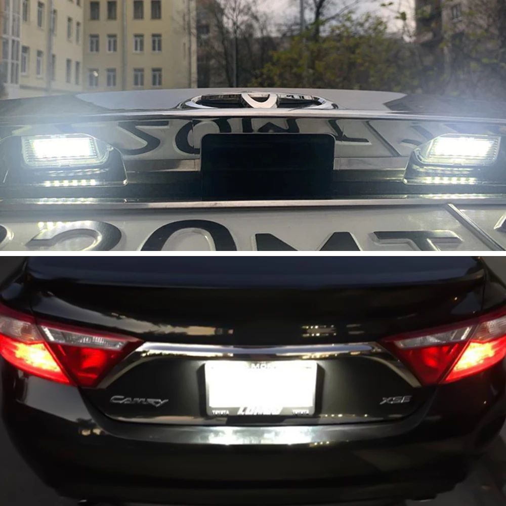 2Pcs Canbus LED Number License Plate Light for Toyota Camry 2017 2016 2015 2014 2013 2012 2011 2010 2009 2008 2007 2006-2002 view 2