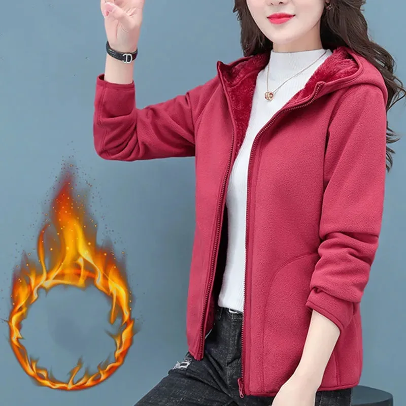 Women\'s Double Sided Polar Fleece Coat 2023 Spring Autumn Women Jacket Warm Fleece Jackets Overcoat Casual Shaggy Outwear Femme