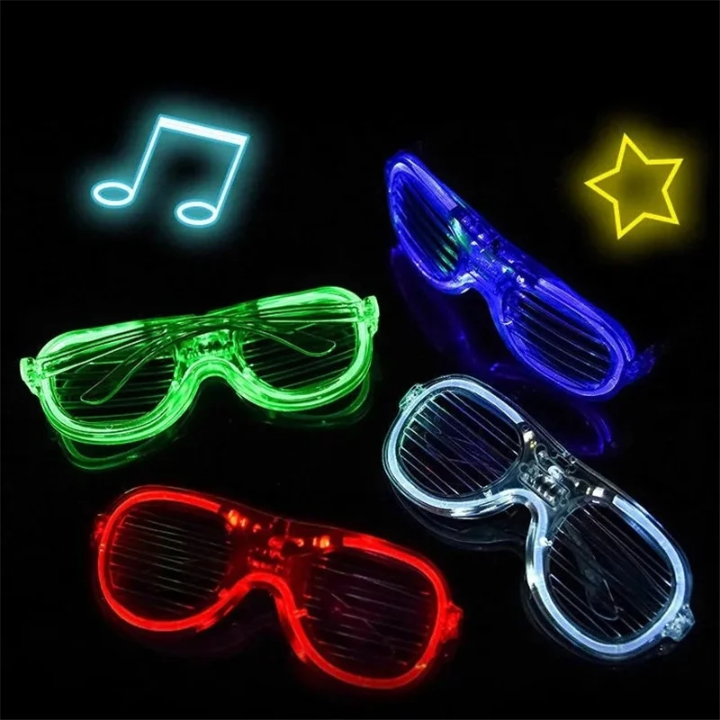 Colorful Shutter Shades Glasses Adult Kids LED Glasses Kids Children Glasses Makeup Wedding Birthday Party Favors Toys Gifts