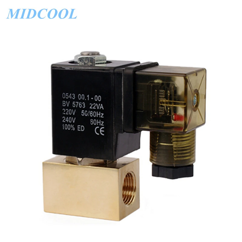 

High Pressure Solenoid Valve Copper JT22-02 1/4" 3/8" 1/2" AC220 DC24V DC12V