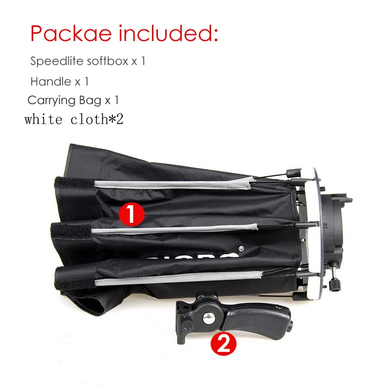 Triopo Softbox 55Cm 65Cm 90Cm 120Cm Opvouwbare Octagon Umbrella Softbox S Beugel Handgreep + Honingraat grid Outdoor Soft Box Flash