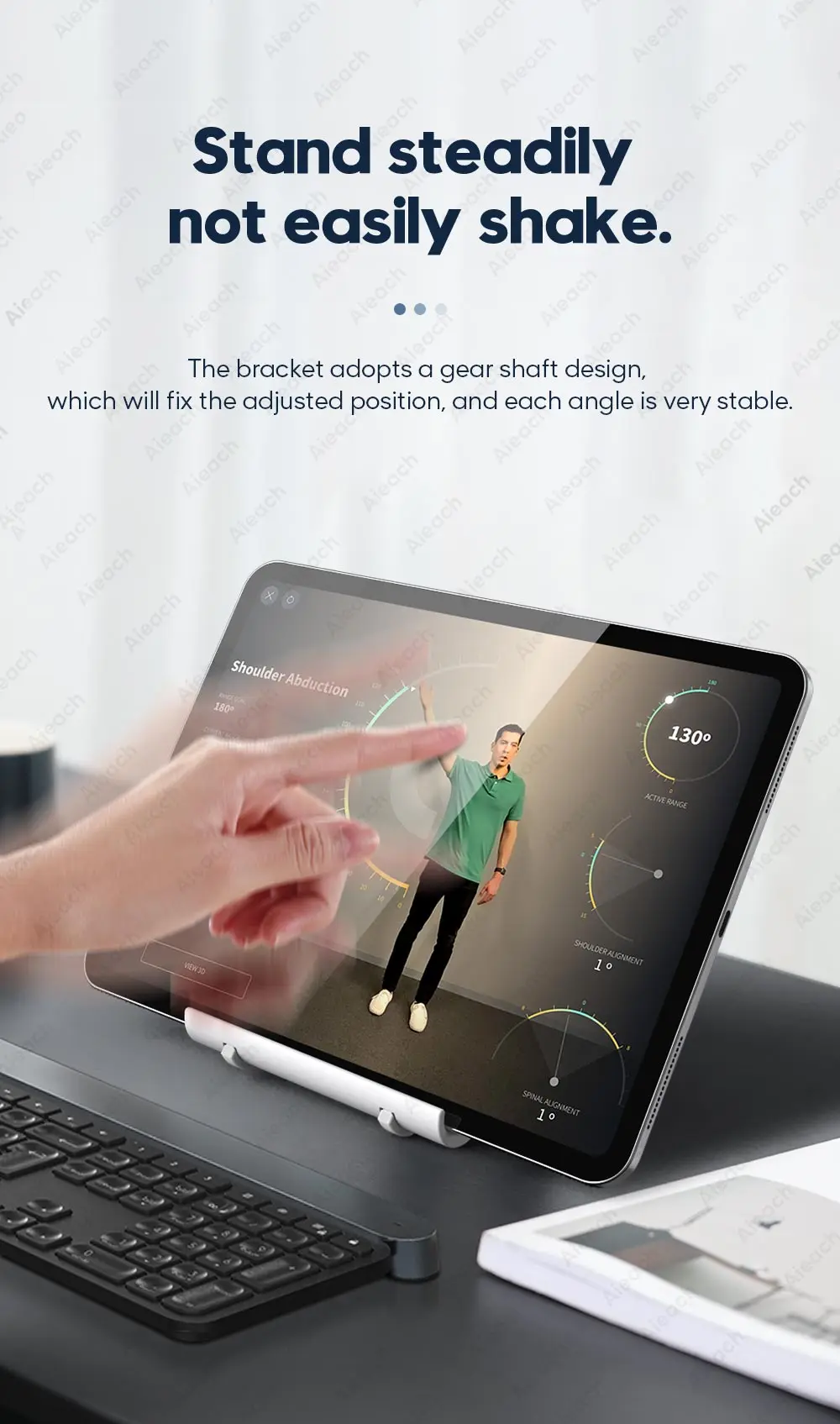 Support de tablette pliable réglable pour iPad 7.9 à 11 pouces, Support de tablette Xiaomi Samsung, Support de bureau pour téléphone portable