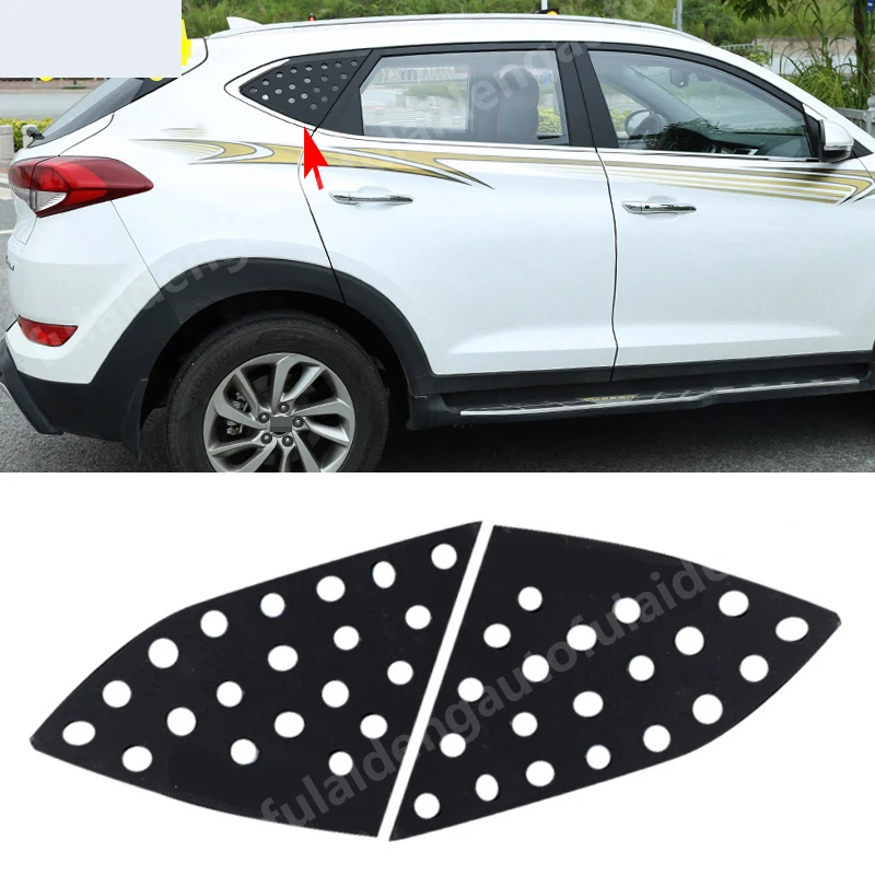 

2pcs For Hyundai Tucson 2016-2018 Rear Door Window Triangular Decorator Trim Cover Car Styling Accessories