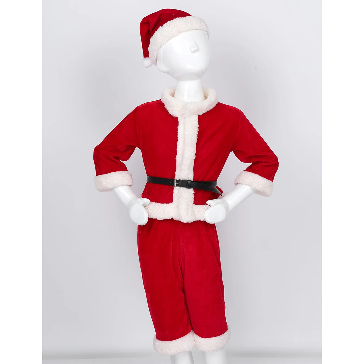 Baby Boy Christmas Xmas Cosplay Costumes Kids Christmas Clothes Set New Year Festival Santa claus Performance Clothing with Hat