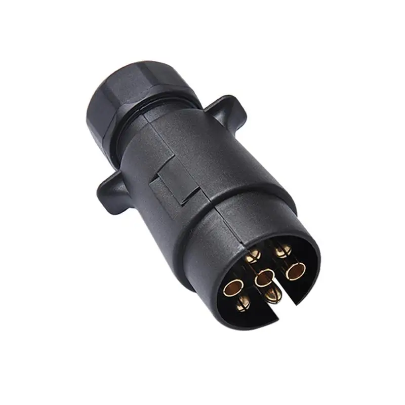 Car 7 Way Trailer Electric Plug Adapter Socket Socket 12V 7 Pin Plastic European Trailer Tow Bar Electrics Connector Trailer