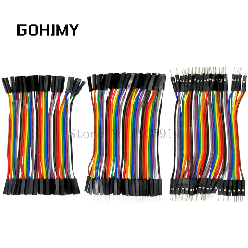 Dupont-Cable de puente para Arduino, 40 piezas, 10CM, 40 pines macho a macho + macho a hembra y hembra a hembra, KIT de bricolaje, nuevo