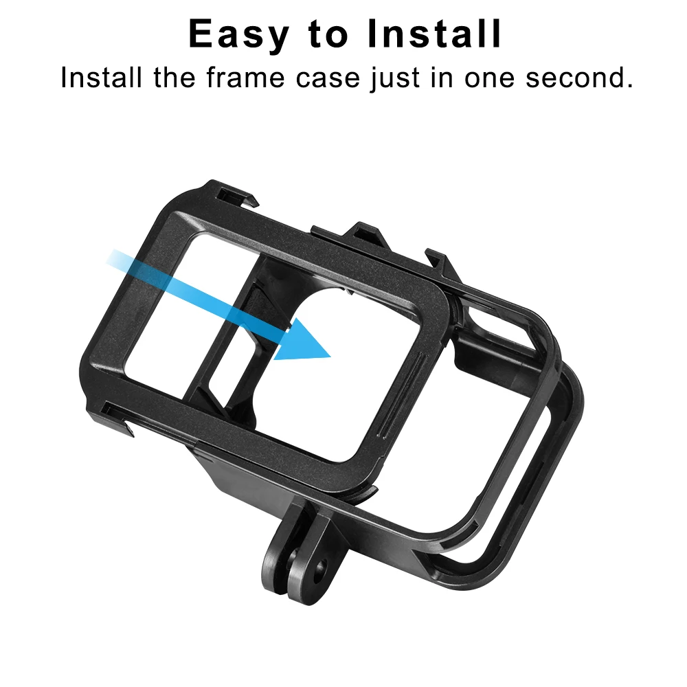 Frame Case for GoPro Hero 8 Black Screen Protector Tempered Glass Protective Lens Film Cover Mount for Go Pro 8 Accessories