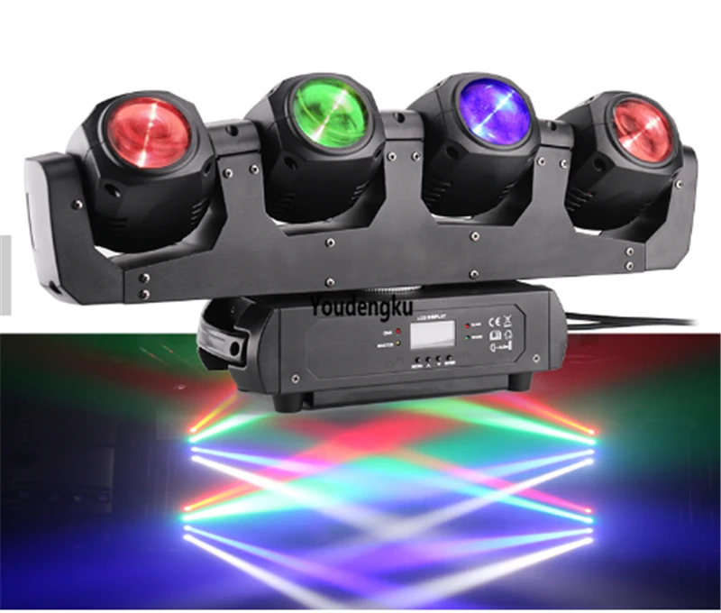 

4 eyes Moving Bar LED spider endless rotating beam moving head stage light 4 x 32W RGBW 4 in 1 LED beam moving head Light