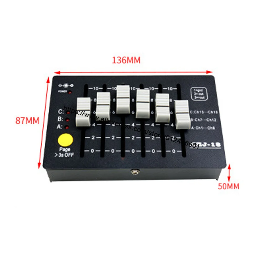 Nieuwe Batterij 18 Kanaals Dmx Controller Dj Apparatuur Dmx Console Podium Verlichting Voor Led Par Moving Head Spots Dj Controller
