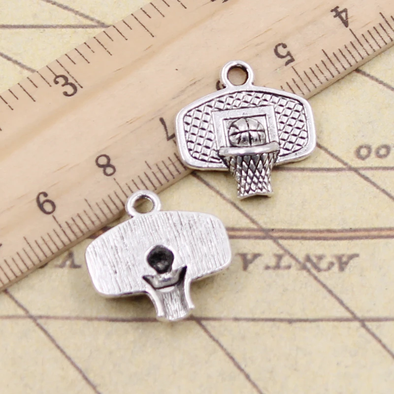 10pcs Charms Basketball Hoop 20x19mm Tibetan Silver Color Pendants Antique Jewelry Making DIY Handmade Craft