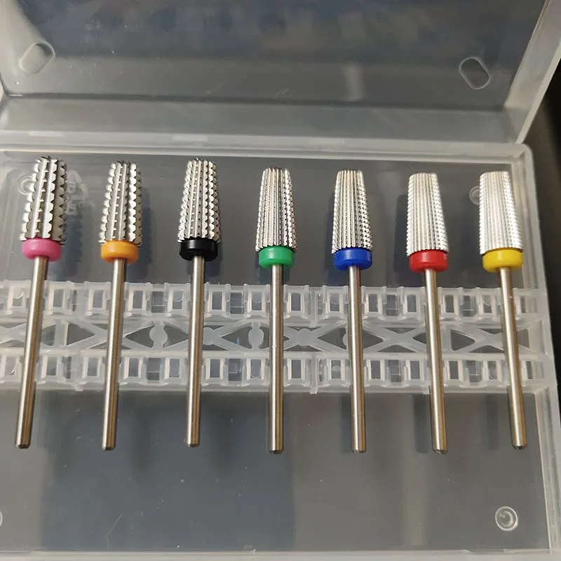 5-in-1 konische Sicherheits-Hartmetall-Nagelbohrer mit Schneidfräsern aus Hartmetall für Maniküre, zum Entfernen von Gel-Nägeln, Zubehör – Detail 4